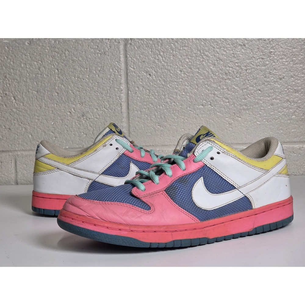 Nike Dunk Low Sneakers ShoesLight Lava White Light Blueberry Size 9.5 309324-614